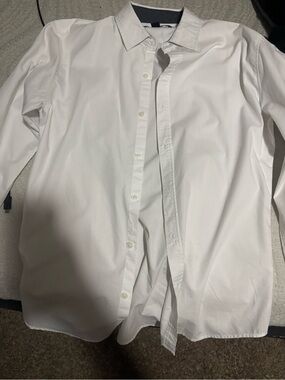 Men's White Beverly Hills raulph Lauren Dress Shirt - Classic Button Front